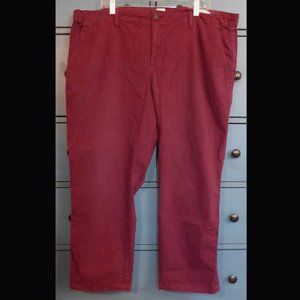GAP Girlfriend Chino Pants 20P in Burgundy
